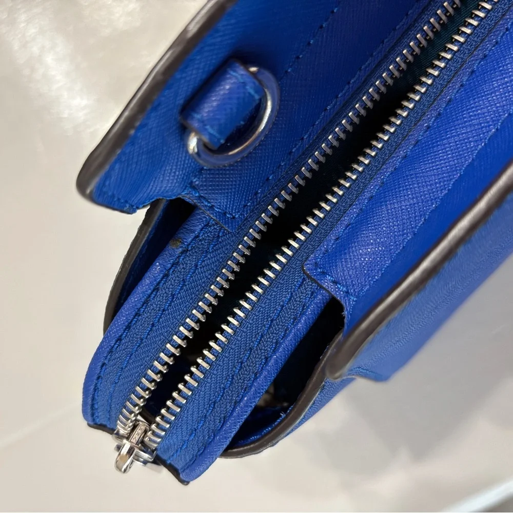 Michael Kors Royal Blue Selma Satchel Purse - Picture 4 of 10